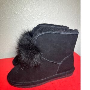 Bearpaw cow suede warm ankle booties size 8 winter coldwear